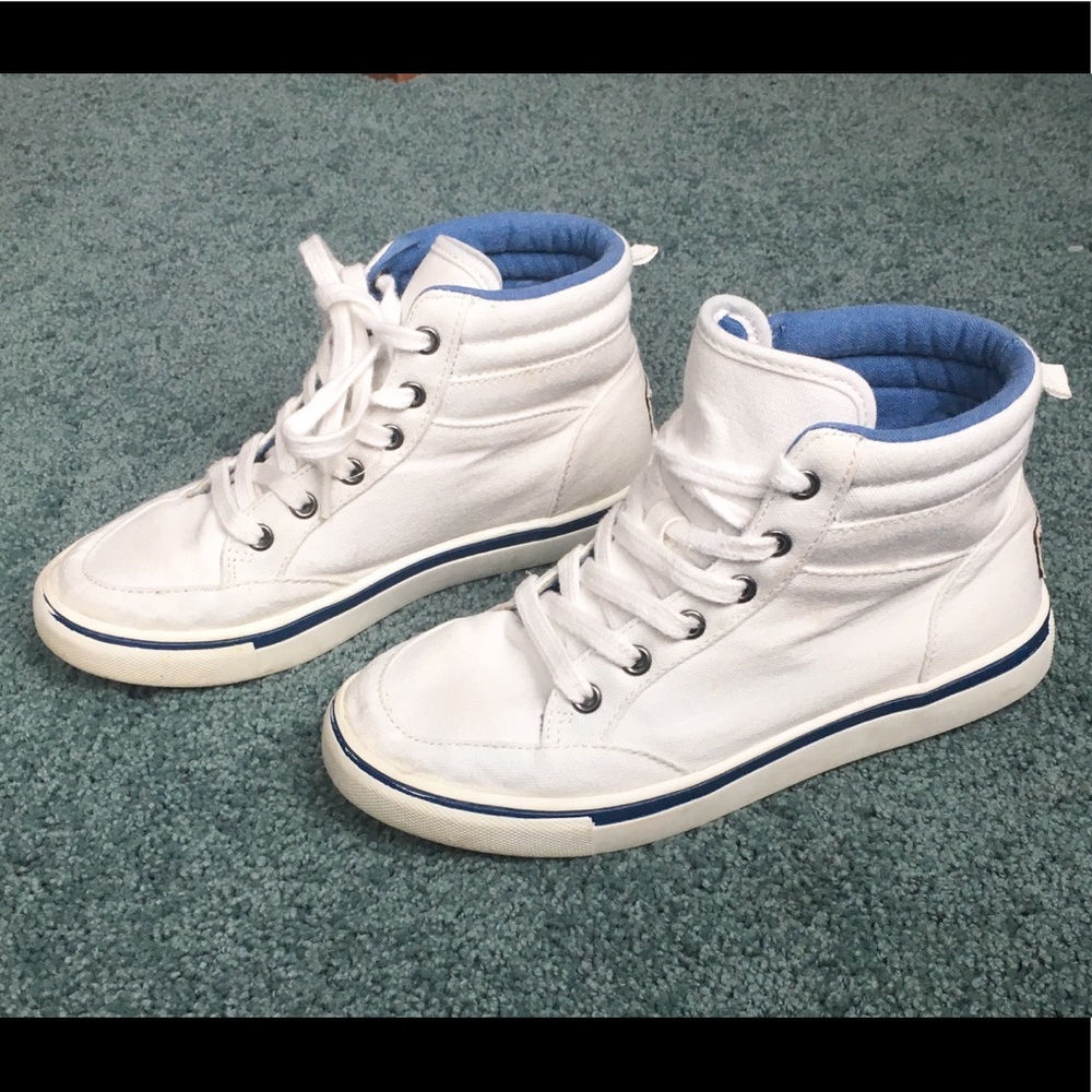 Abercrombie White high Top sneakers boys size 2